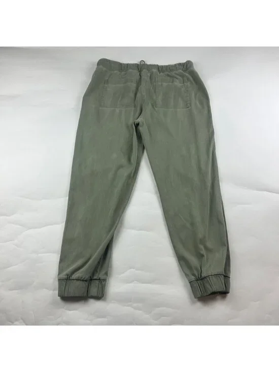 Bella Dahl Olive Green Soft Stretch Tencel Jogger Lounge Pant L - Picture 5 of 6